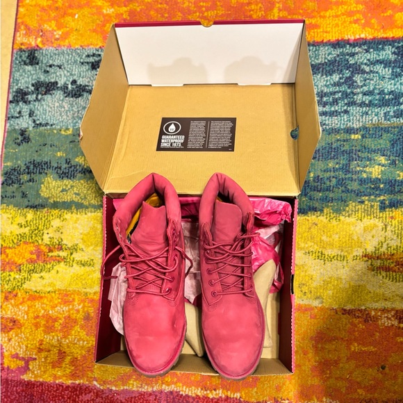 MEN’S NEW AWESOME PINK TIMBERLAND 50th ANNIVERSARY BOOTS Size 11 - Picture 11 of 15